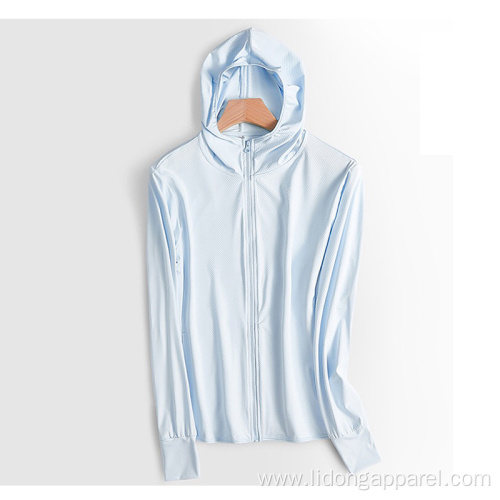 Zip Long Sleeve Shirts Sun-Proof Clothing